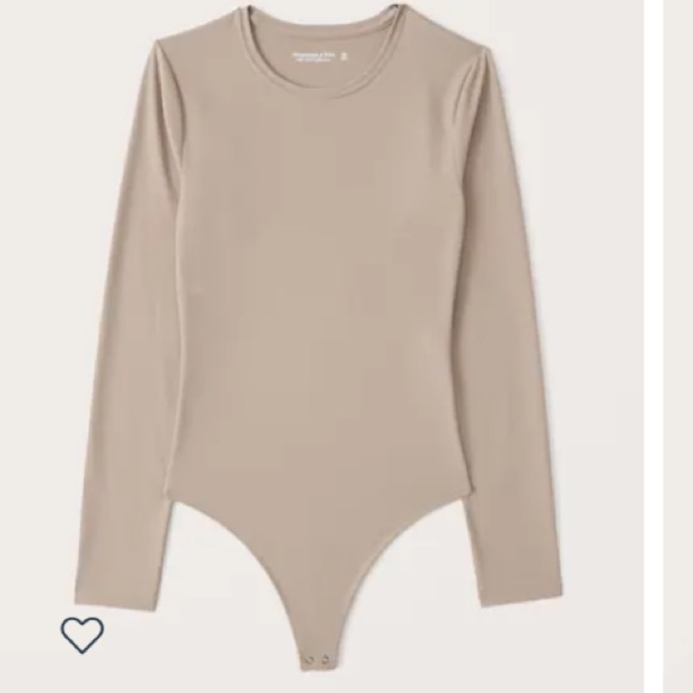 Abercrombie Essential Long Sleeve Seamless Fabric CrewNeck Bodysuit